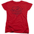 WOODY WOODPECKER/BIG HEAD - S/S WOMENS TEE - RED