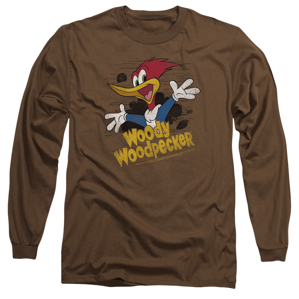 WOODY WOODPECKER/THROUGH THE TREE -  L/S ADULT 18/1  - COFFEE