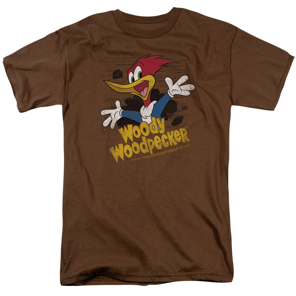 WOODY WOODPECKER/THROUGH THE TREE - S/S ADULT 18/1 - COFFEE