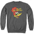 WOODY WOODPECKER/RETRO LOGO - ADULT CREWNECK SWEATSHIRT - CHARCOAL