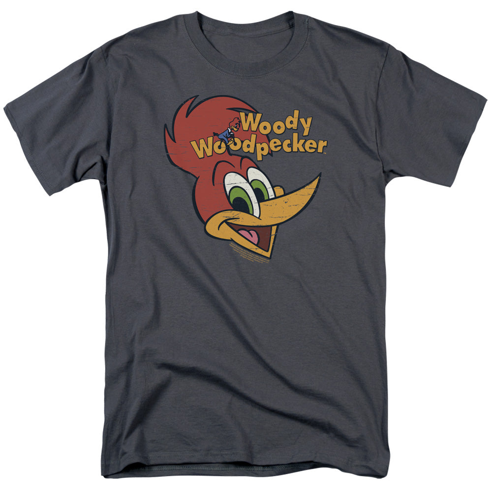 WOODY WOODPECKER/RETRO LOGO - S/S ADULT 18/1  -  CHARCOAL