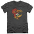WOODY WOODPECKER/RETRO LOGO - S/S ADULT V-NECK 30/1 - CHARCOAL