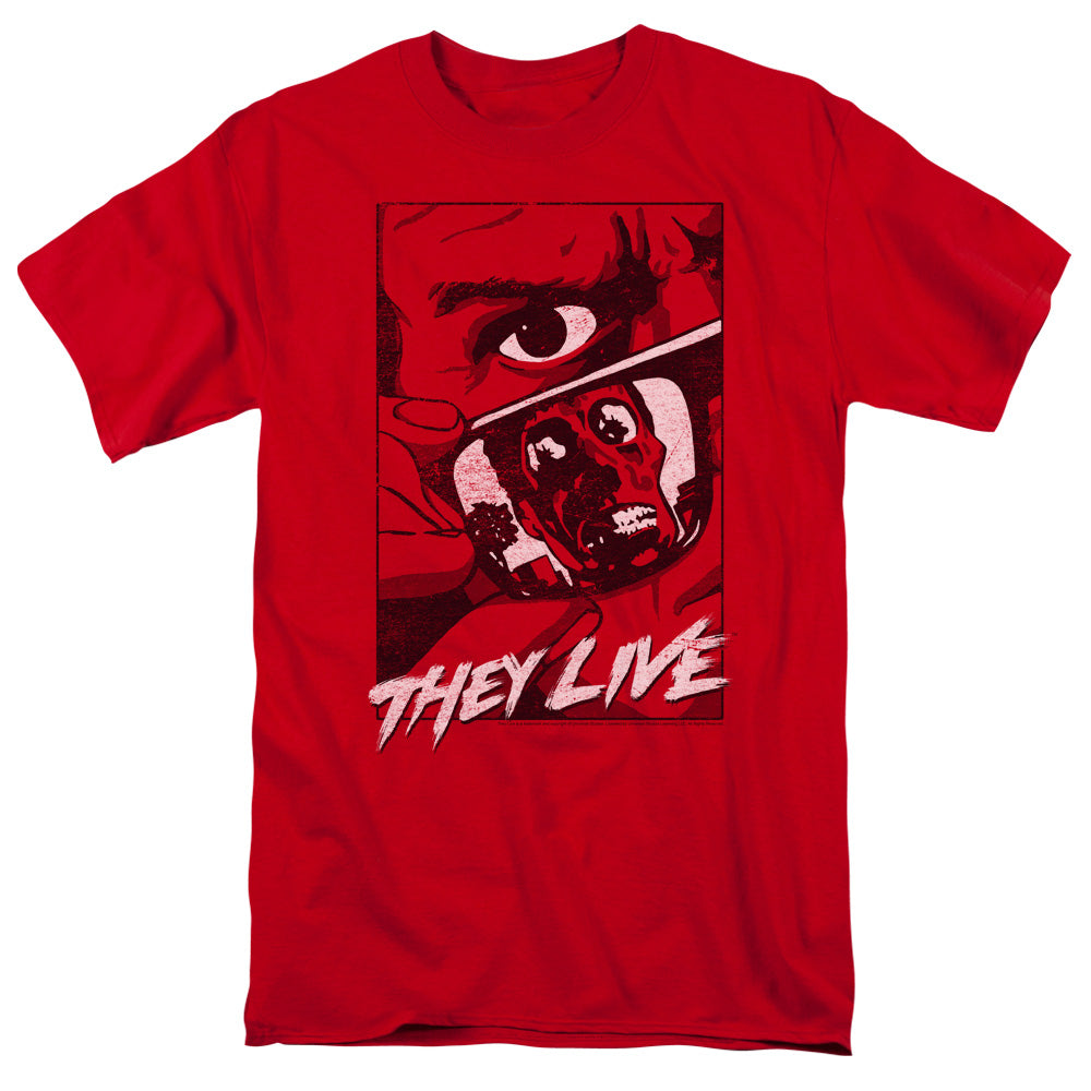 THEY LIVE/GRAPHIC POSTER - S/S ADULT 18/1  -  RED