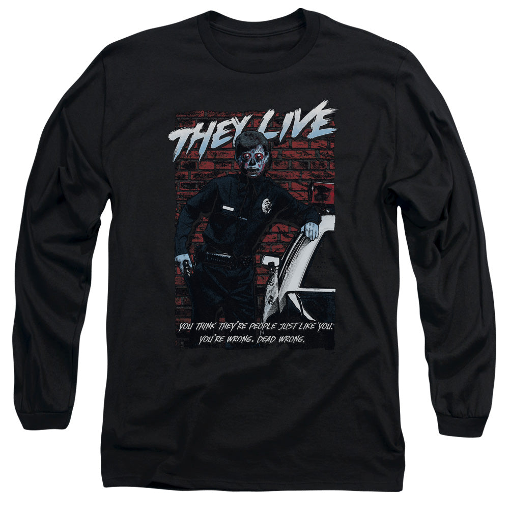 THEY LIVE/DEAD WRONG -  L/S ADULT 18/1  - BLACK