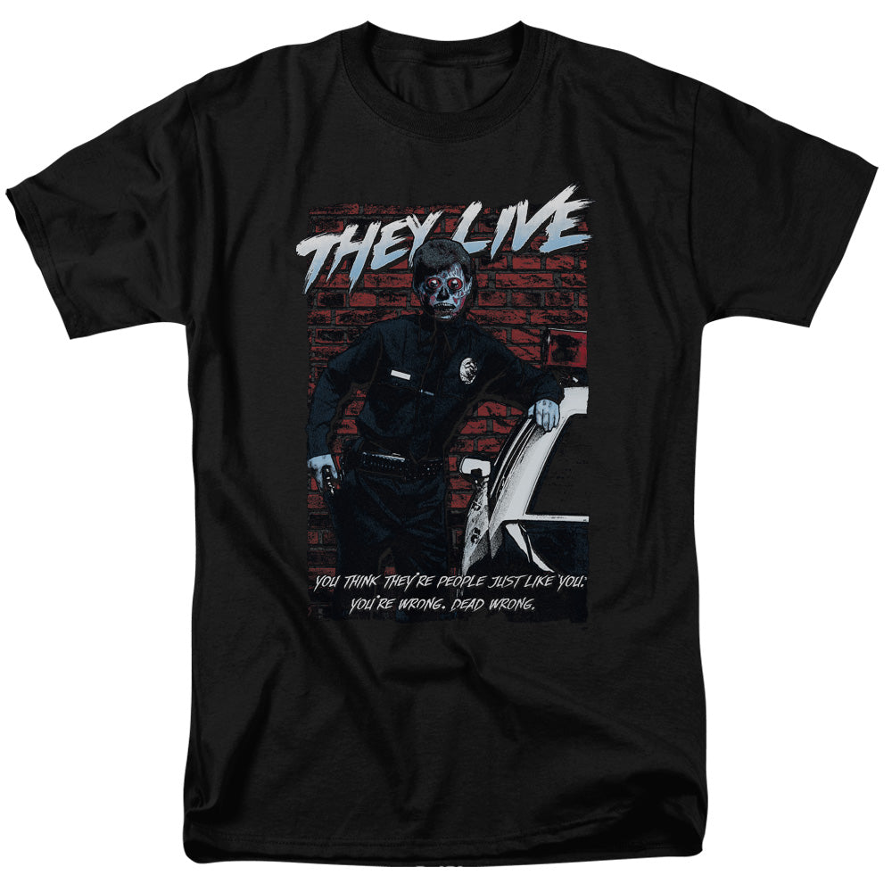 THEY LIVE/DEAD WRONG - S/S ADULT 18/1  -  BLACK