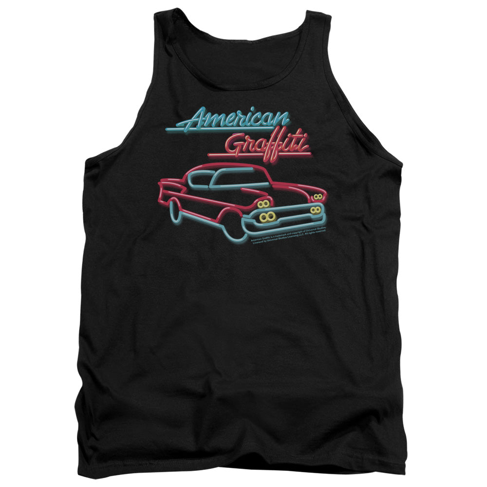 AMERICAN GRAFITTI/NEON - ADULT TANK - BLACK