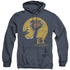 ET/MOON FRAME - ADULT HEATHER HOODIE - NAVY