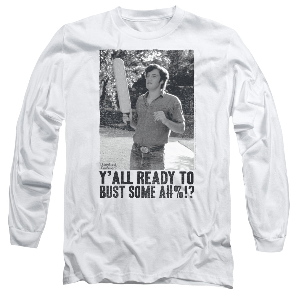 DAZED AND CONFUSED/PADDLE - L/S ADULT 18/1 - WHITE
