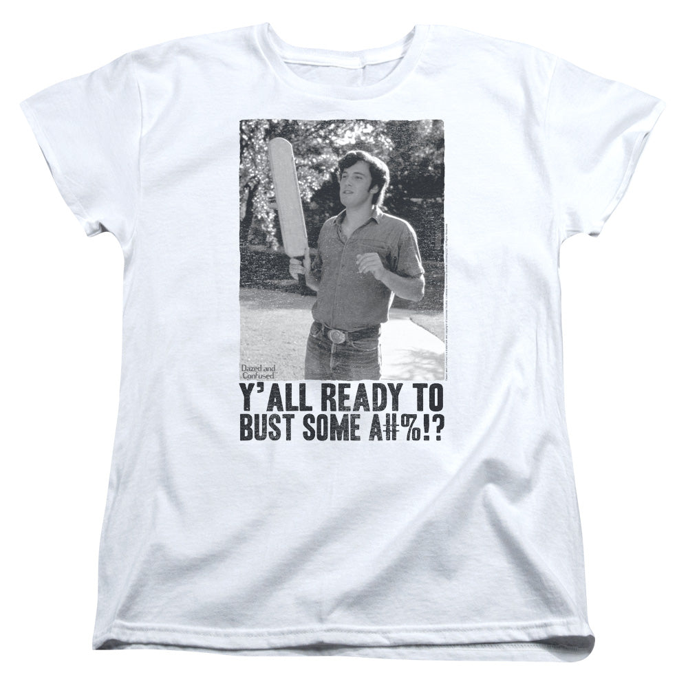 DAZED AND CONFUSED/PADDLE - S/S WOMENS TEE - WHITE