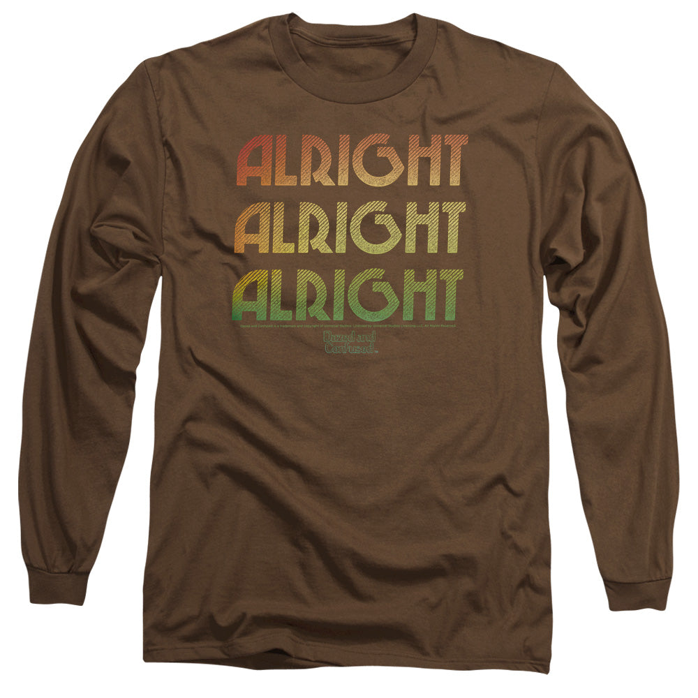 DAZED AND CONFUSED/ALRIGHT Z -  L/S ADULT 18/1  - COFFEE
