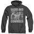 DAZED AND CONFUSED/ROCK ON - ADULT HEATHER HOODIE - BLACK