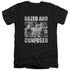 DAZED AND CONFUSED/ROCK ON - S/S ADULT V-NECK 30/1 - BLACK - 2X  BLACK
