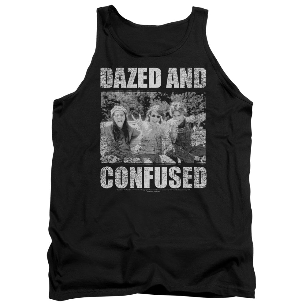 DAZED AND CONFUSED/ROCK ON - ADULT TANK - BLACK