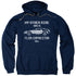 BACK TO THE FUTURE/OTHER RIDE - ADULT PULLOVER HOODIE - NAVY - 2X  NAVY