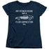 BACK TO THE FUTURE/OTHER RIDE - S/S WOMENS TEE - NAVY