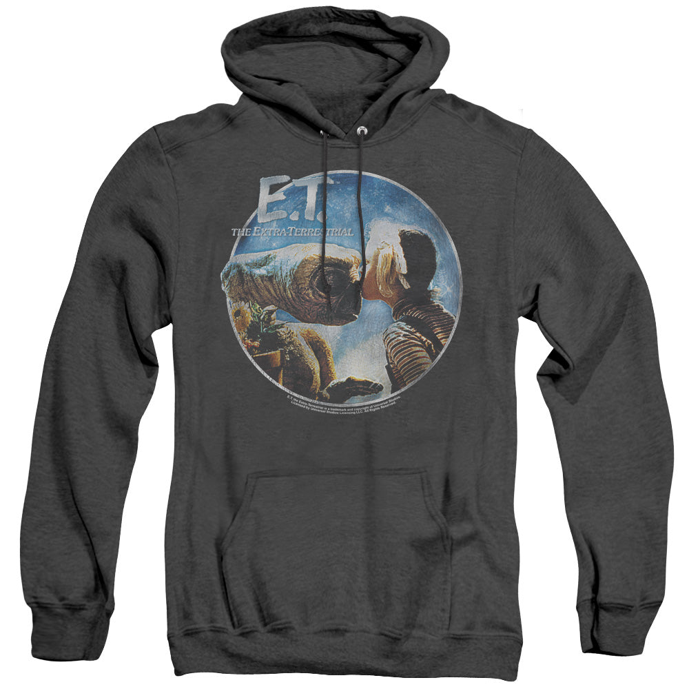 ET/GERTIE KISSES - ADULT HEATHER HOODIE - BLACK