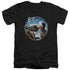 ET/GERTIE KISSES - S/S ADULT V-NECK 30/1 - BLACK - 2X  BLACK