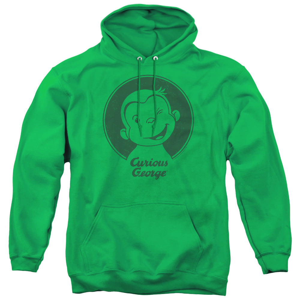 CURIOUS GEORGE/CLASSIC WINK - ADULT PULLOVER HOODIE - KELLY GREEN - 2X  KELLY GREEN