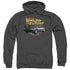 BACK TO THE FUTURE/TIME MACHINE - ADULT PULLOVER HOODIE - CHARCOAL - 2X  CHARCOAL