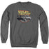 BACK TO THE FUTURE/TIME MACHINE - ADULT CREWNECK SWEATSHIRT - CHARCOAL