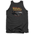 BACK TO THE FUTURE/TIME MACHINE - ADULT TANK - CHARCOAL - LG - CHARCOAL