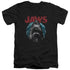 JAWS/WATER CIRCLE - S/S ADULT V-NECK 30/1 - BLACK