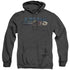 JAWS/LOGO CUTOUT - ADULT HEATHER HOODIE - BLACK