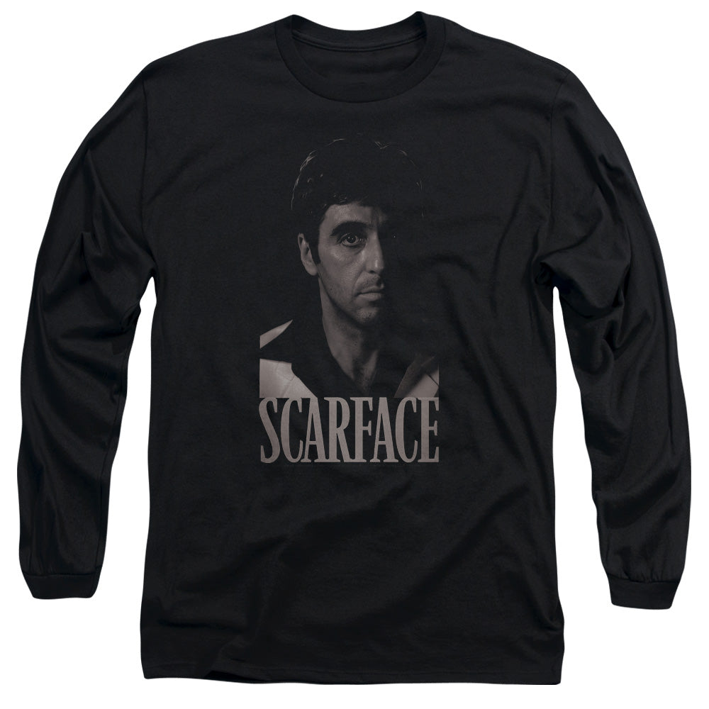 SCARFACE/B&W TONY -  L/S ADULT 18/1  - BLACK