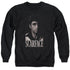 SCARFACE/B&W TONY - ADULT CREWNECK SWEATSHIRT - BLACK