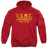 US MARINE CORPS/LEATHERNECKS - ADULT PULLOVER HOODIE - RED