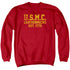 US MARINE CORPS/LEATHERNECKS - ADULT CREWNECK SWEATSHIRT - RED