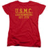 US MARINE CORPS/LEATHERNECKS - S/S WOMENS TEE - RED