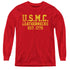 US MARINE CORPS/LEATHERNECKS - YOUTH LONG SLEEVE TEE - RED