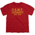 US MARINE CORPS/LEATHERNECKS - S/S YOUTH 18/1 - RED