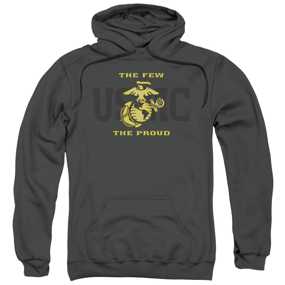 US MARINE CORPS/SPLIT TAG - ADULT PULLOVER HOODIE - CHARCOAL