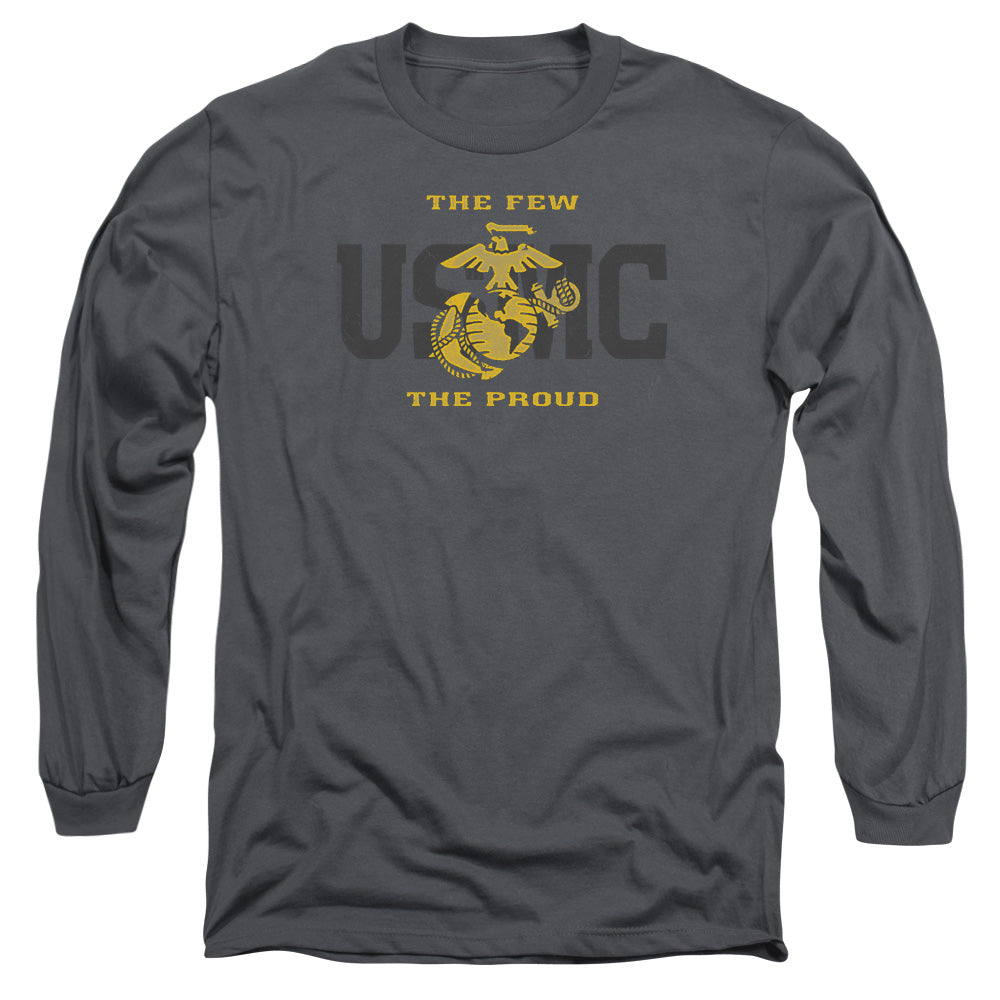 US MARINE CORPS/SPLIT TAG - L/S ADULT 18/1 - CHARCOAL