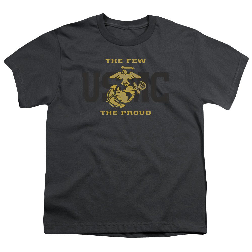US MARINE CORPS/SPLIT TAG - S/S YOUTH 18/1 - CHARCOAL