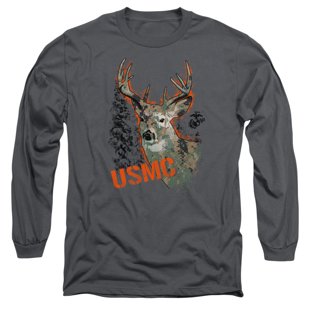 US MARINE CORPS/MARINE DEER - L/S ADULT 18/1 - CHARCOAL