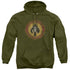 US MARINE CORPS/SPECIAL OPERATIONS COMMAND PATCH - ADULT PULLOVER HOODIE - MILITARY GREEN