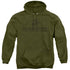 US MARINE CORPS/DISTRESSED LOGO - ADULT PULLOVER HOODIE - MILITARY GREEN