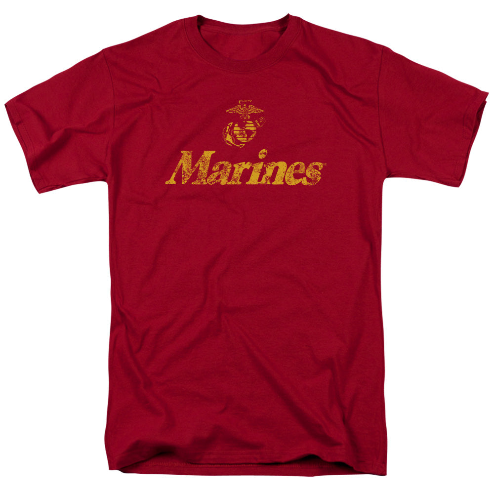 US MARINE CORPS/RETRO LOGO - S/S ADULT 18/1 - CARDINAL