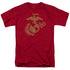 US MARINE CORPS/GOLD EMBLEM - S/S ADULT 18/1 - CARDINAL