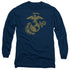 US MARINE CORPS/GOLD EMBLEM - L/S ADULT 18/1 - NAVY