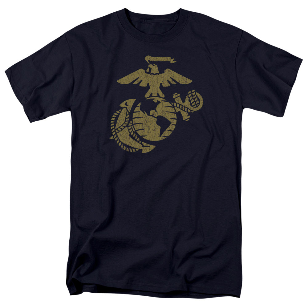US MARINE CORPS/GOLD EMBLEM - S/S ADULT 18/1 - NAVY