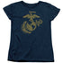 US MARINE CORPS/GOLD EMBLEM - S/S WOMENS TEE - NAVY