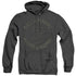 US MARINE CORPS/ALWAYS A MARINE - ADULT HEATHER HOODIE - BLACK