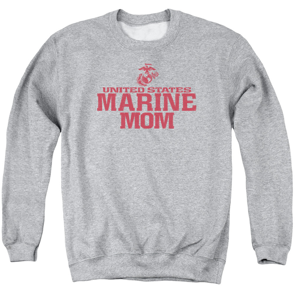 US MARINE CORPS/MARINE FAMILY - ADULT CREWNECK SWEATSHIRT - ATHLETIC HEATHER