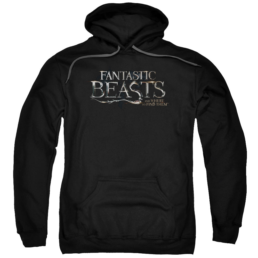 FANTASTIC BEASTS/LOGO - ADULT PULLOVER HOODIE - BLACK