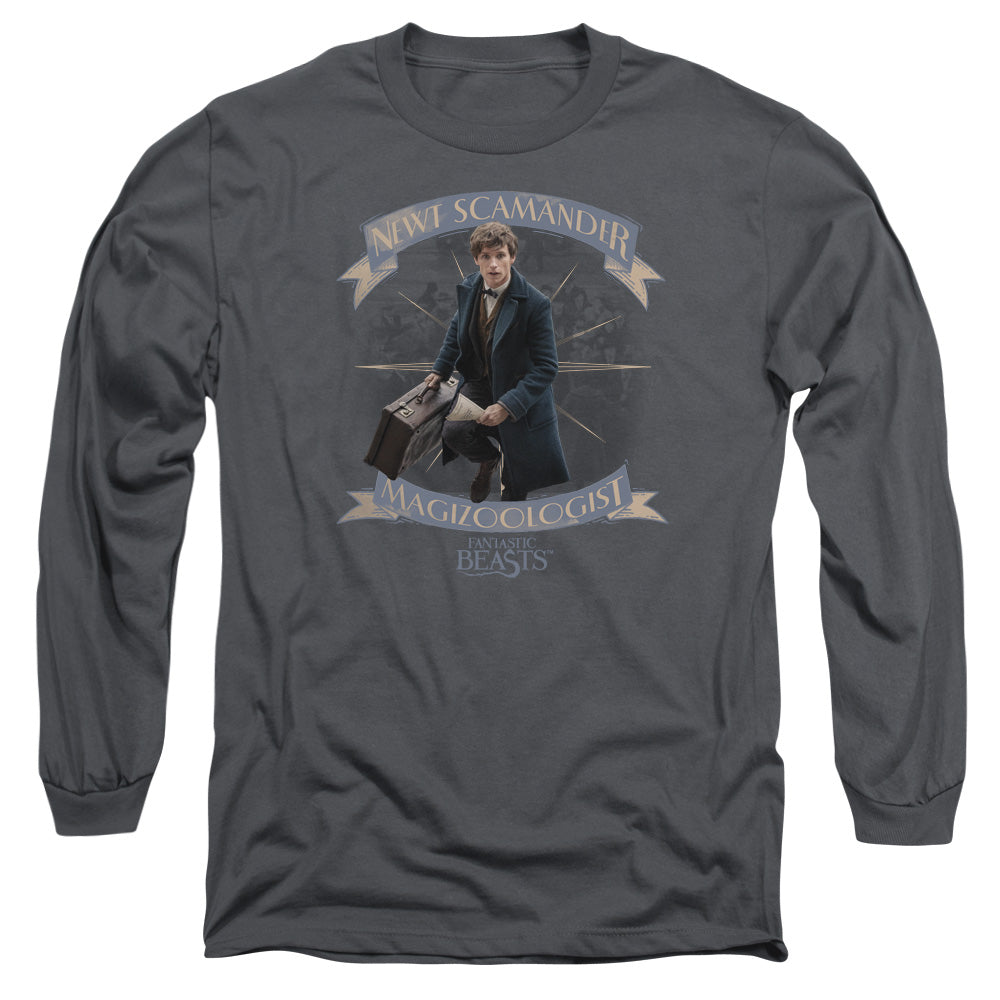 FANTASTIC BEASTS/NEWT SCAMANDER -  L/S ADULT 18/1  - CHARCOAL