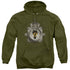 FANTASTIC BEASTS/MUGGLE WORTHY - ADULT PULLOVER HOODIE - MILITARY GREEN